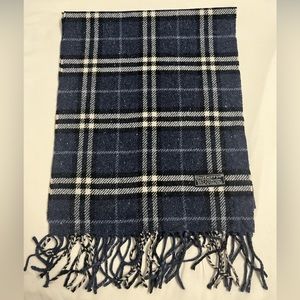 Vintage Burberrys Nova Check Navy Scarf